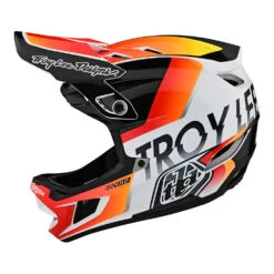 Troy Lee Designs D4 Composite Helmet W/MIPS Qualifier White / Orange