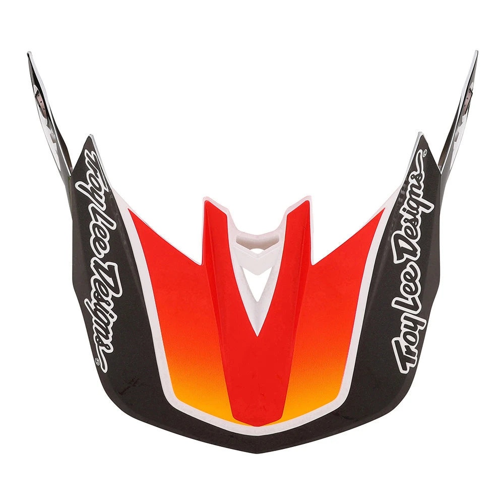 Troy Lee Designs D4 Composite Helmet W/MIPS Qualifier White / Orange - Image 9