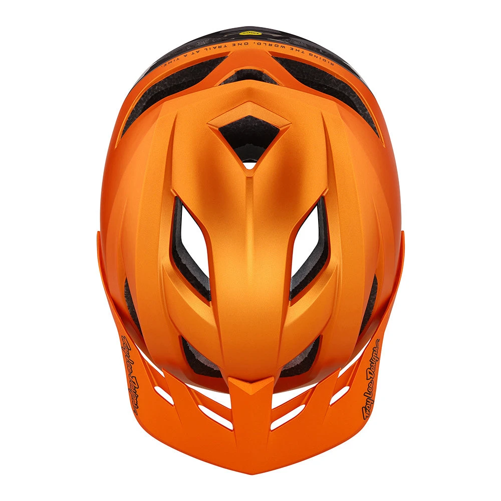 Troy Lee Designs Flowline SE Helmet W/MIPS Radian Orange / Dark Gray - Image 4