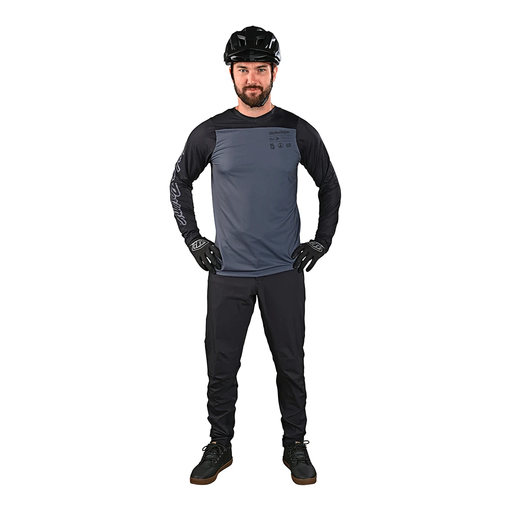 Troy Lee Designs Skyline LS Jersey Mono Charcoal - Image 4