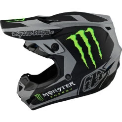 Troy Lee Designs SE4 Polyacrylite Helmet W/MIPS Riser Monster Gray / Black