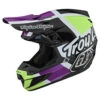 Troy Lee Designs SE5 Composite Helmet W/MIPS Quattro White / Glo Green