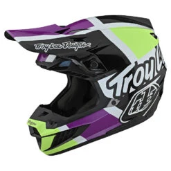 Troy Lee Designs SE5 Composite Helmet W/MIPS Quattro White / Glo Green
