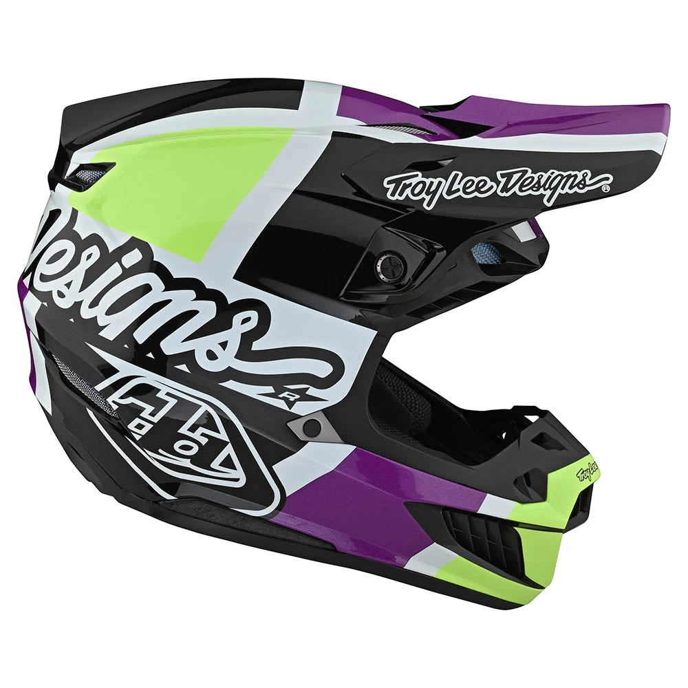 Troy Lee Designs SE5 Composite Helmet W/MIPS Quattro White / Glo Green - Image 6