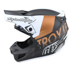 Troy Lee Designs SE5 Carbon Helmet W/MIPS Qualifier White / Bronze
