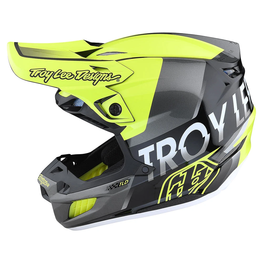 Troy Lee Designs SE5 Composite Helmet W/MIPS Qualifier Glo Yellow / Black