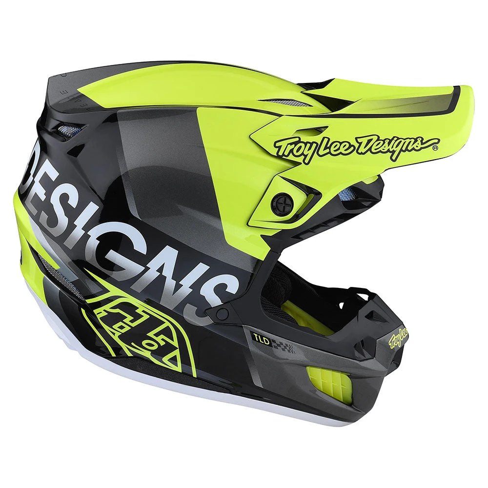 Troy Lee Designs SE5 Composite Helmet W/MIPS Qualifier Glo Yellow / Black - Image 5
