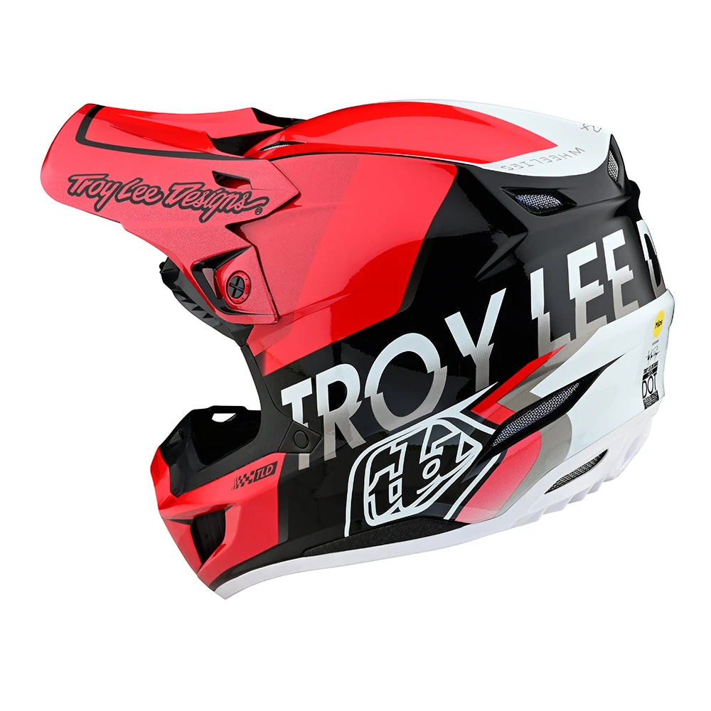 Troy Lee Designs SE5 Composite Helmet W/MIPS Qualifier Red / Black - Image 2