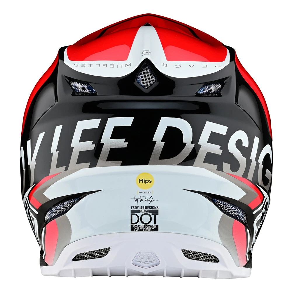 Troy Lee Designs SE5 Composite Helmet W/MIPS Qualifier Red / Black - Image 3