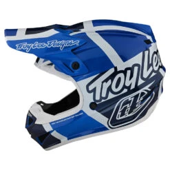 Troy Lee Designs Youth SE4 Polyacrylite Helmet W/MIPS Quattro Blue