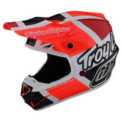 Troy Lee Designs Youth SE4 Polyacrylite Helmet W/MIPS Quattro Red / Charcoal