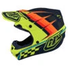Troy Lee Designs Youth SE4 Polyacrylite Helmet W/MIPS Warped Yellow