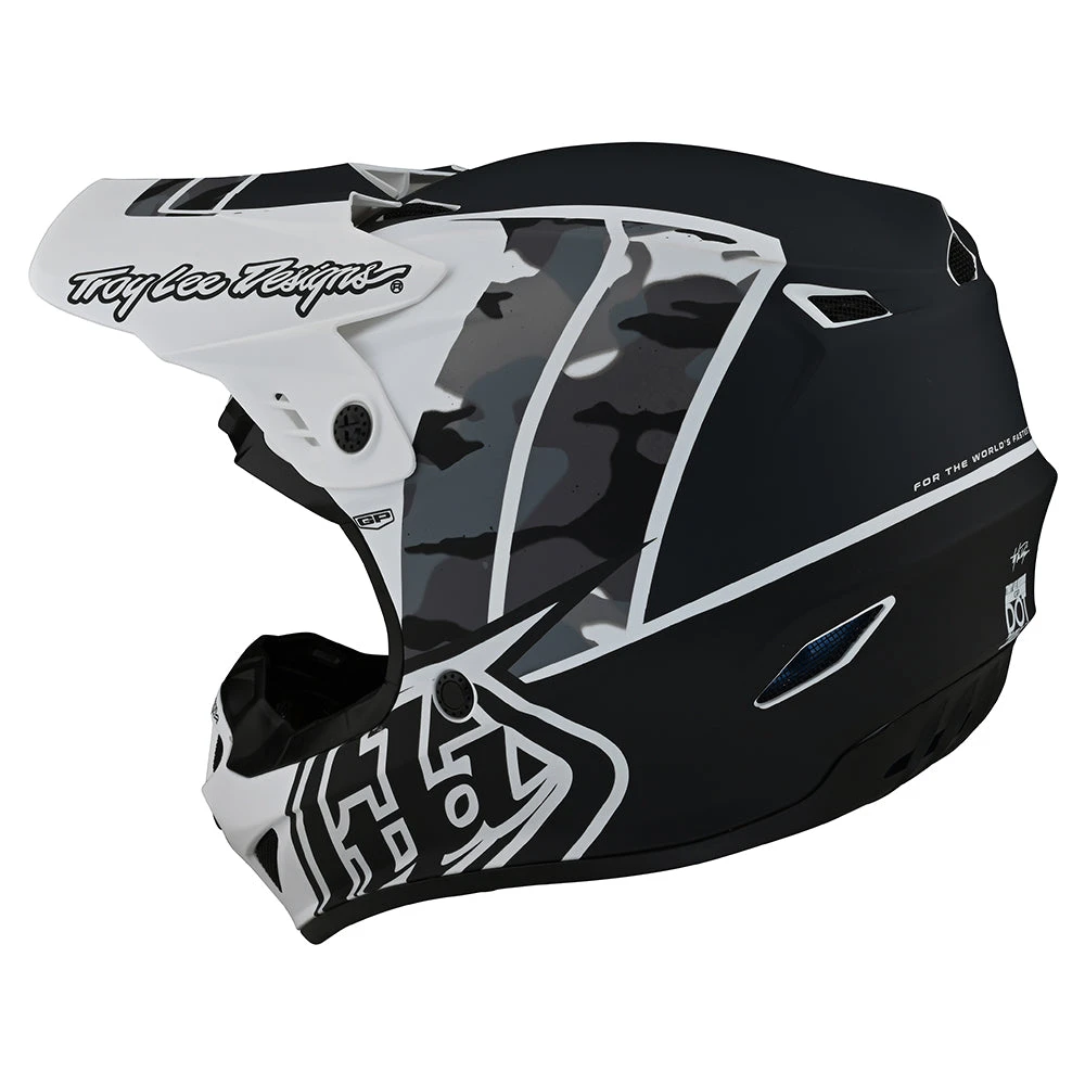 Troy Lee Designs Youth GP Helmet Nova Camo White - Image 2