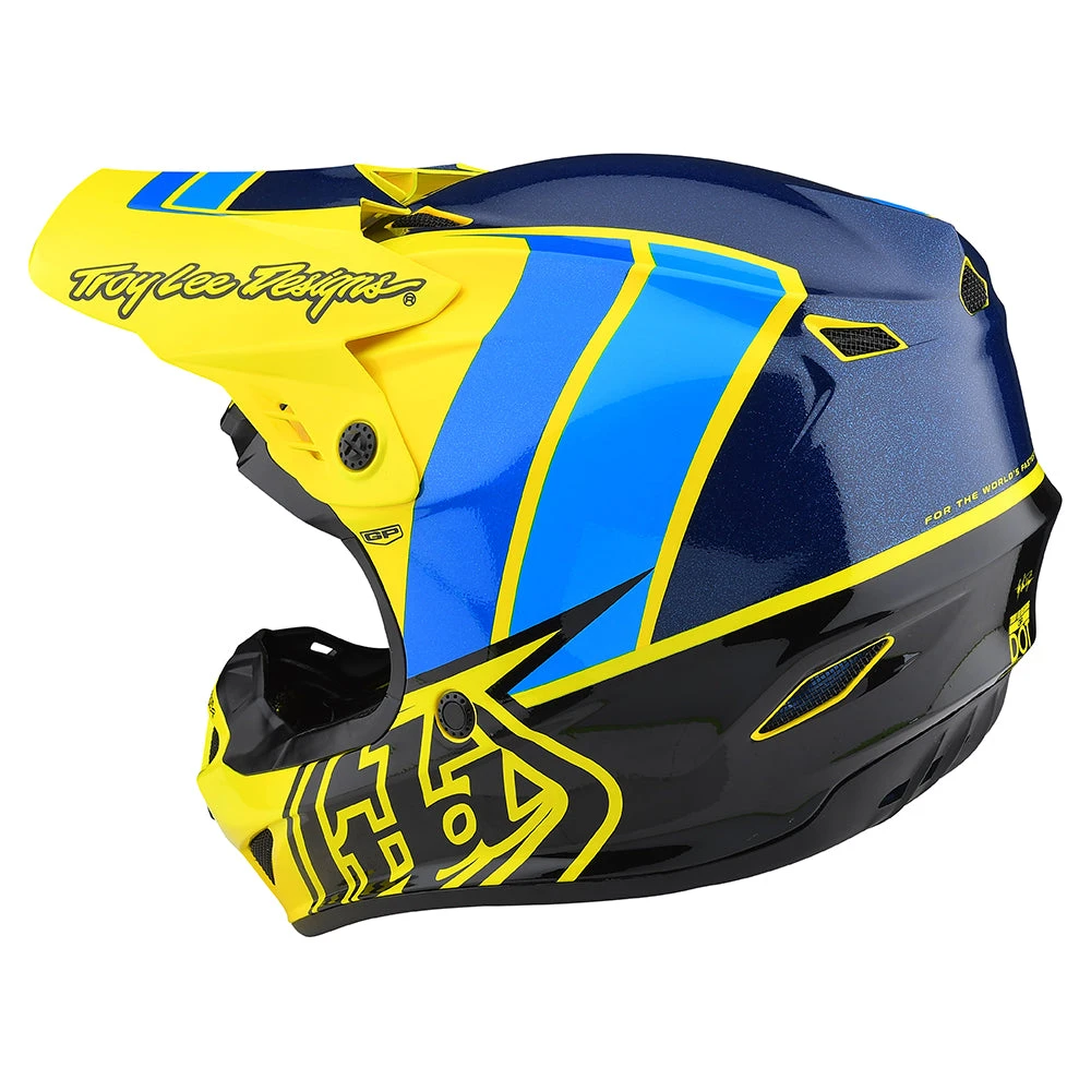 Troy Lee Designs Youth GP Helmet Nova Flo Yellow - Image 2