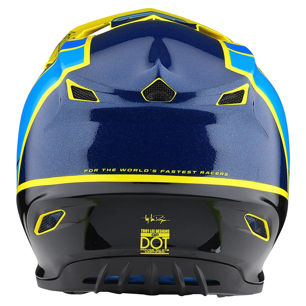 Troy Lee Designs Youth GP Helmet Nova Flo Yellow - Image 3