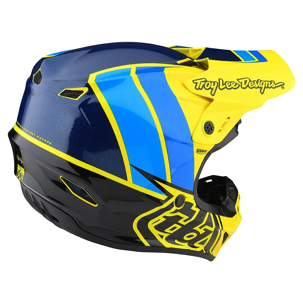 Troy Lee Designs Youth GP Helmet Nova Flo Yellow - Image 4