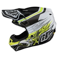 Troy Lee Designs Youth SE4 Polyacrylite Helmet W/MIPS Skooly Black / Yellow