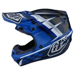 Troy Lee Designs SE4 Polyacrylite Helmet W/MIPS Warped Blue