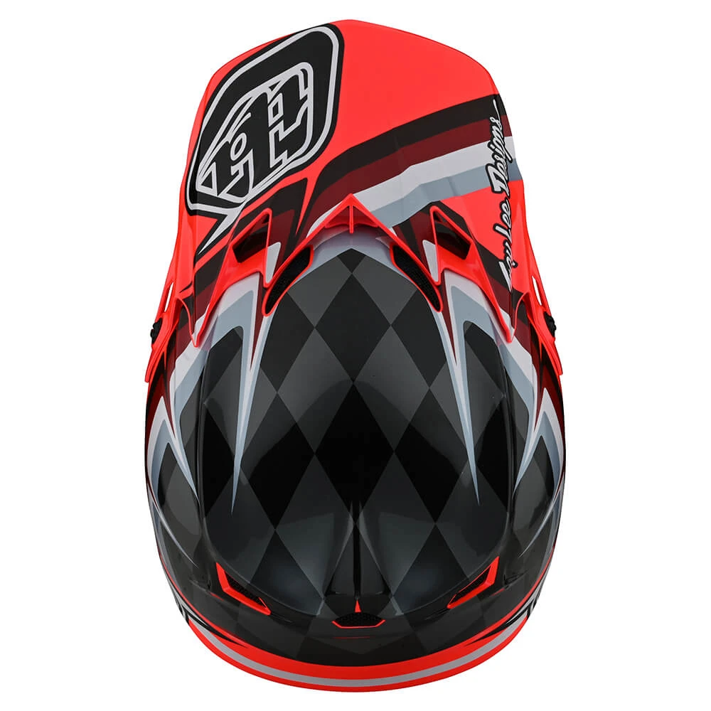 Troy Lee Designs SE4 Polyacrylite Helmet W/MIPS Warped Glo Red - Image 8