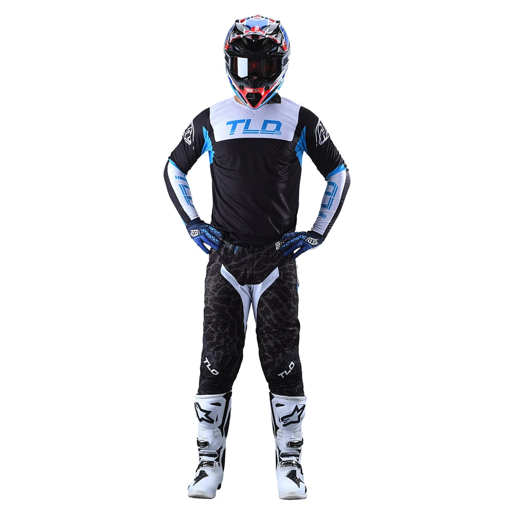 Troy Lee Designs SE Pro Pant Fractura Black / Blue - Image 2