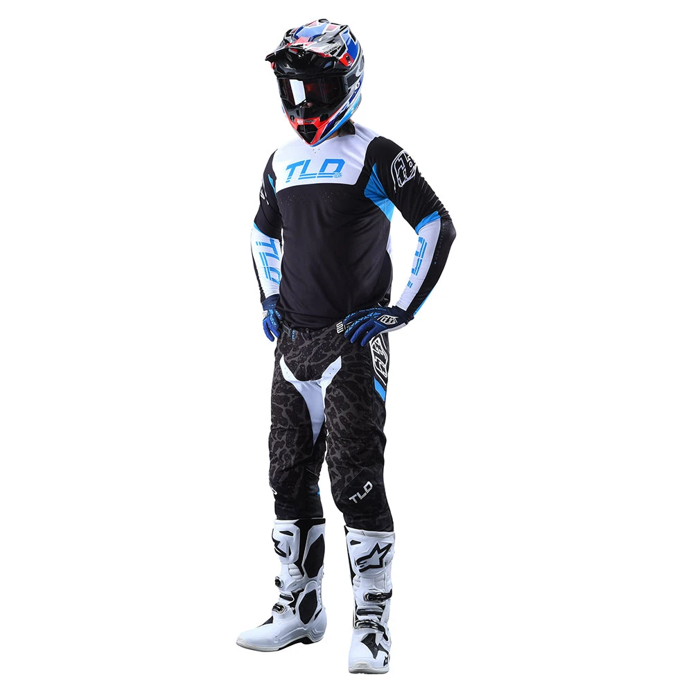 Troy Lee Designs SE Pro Pant Fractura Black / Blue - Image 5
