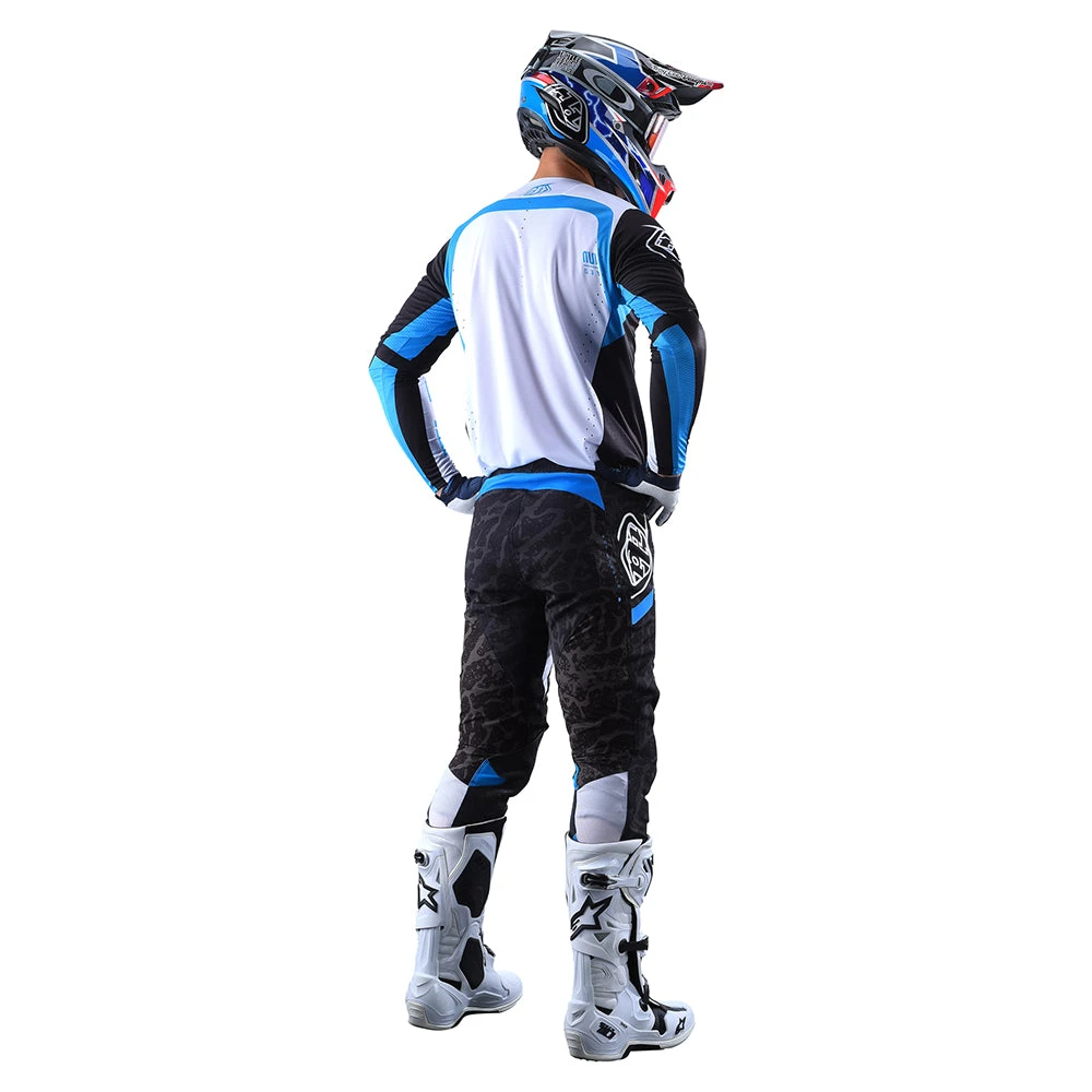 Troy Lee Designs SE Pro Pant Fractura Black / Blue - Image 4