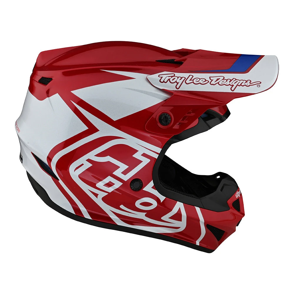 Troy Lee Designs Youth GP Helmet Overload Red / White - Image 5