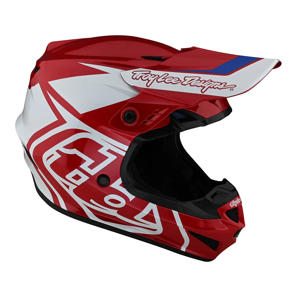 Troy Lee Designs Youth GP Helmet Overload Red / White - Image 6
