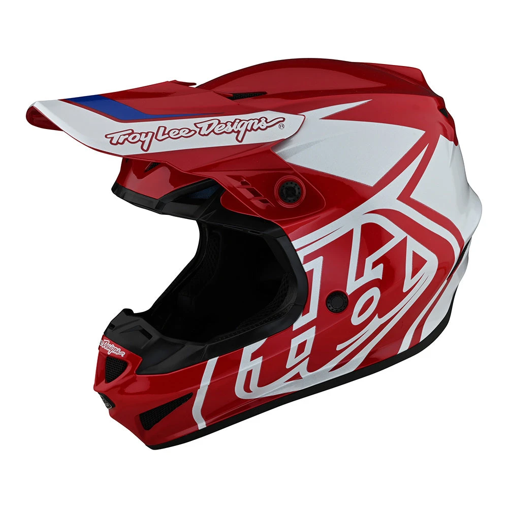 Troy Lee Designs Youth GP Helmet Overload Red / White - Image 7