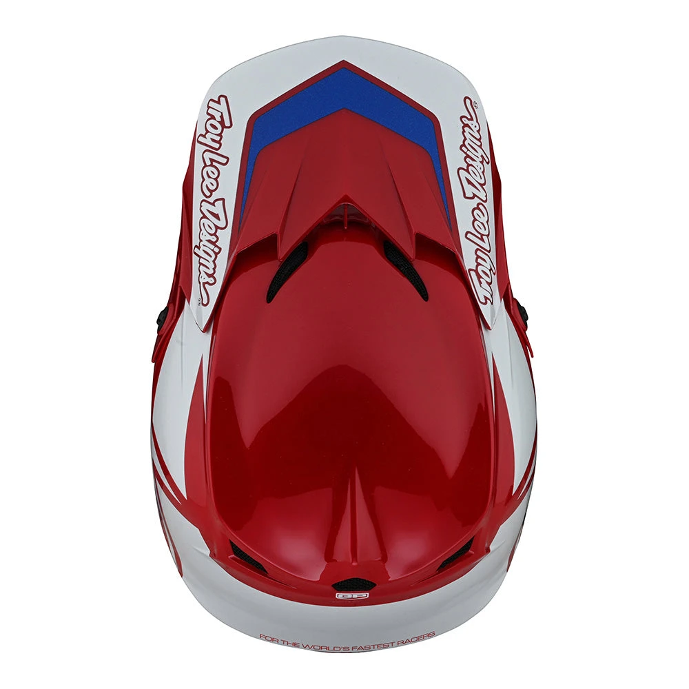 Troy Lee Designs Youth GP Helmet Overload Red / White - Image 8