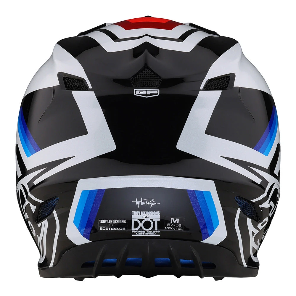 Troy Lee Designs GP Helmet Apex White / Blue - Image 12