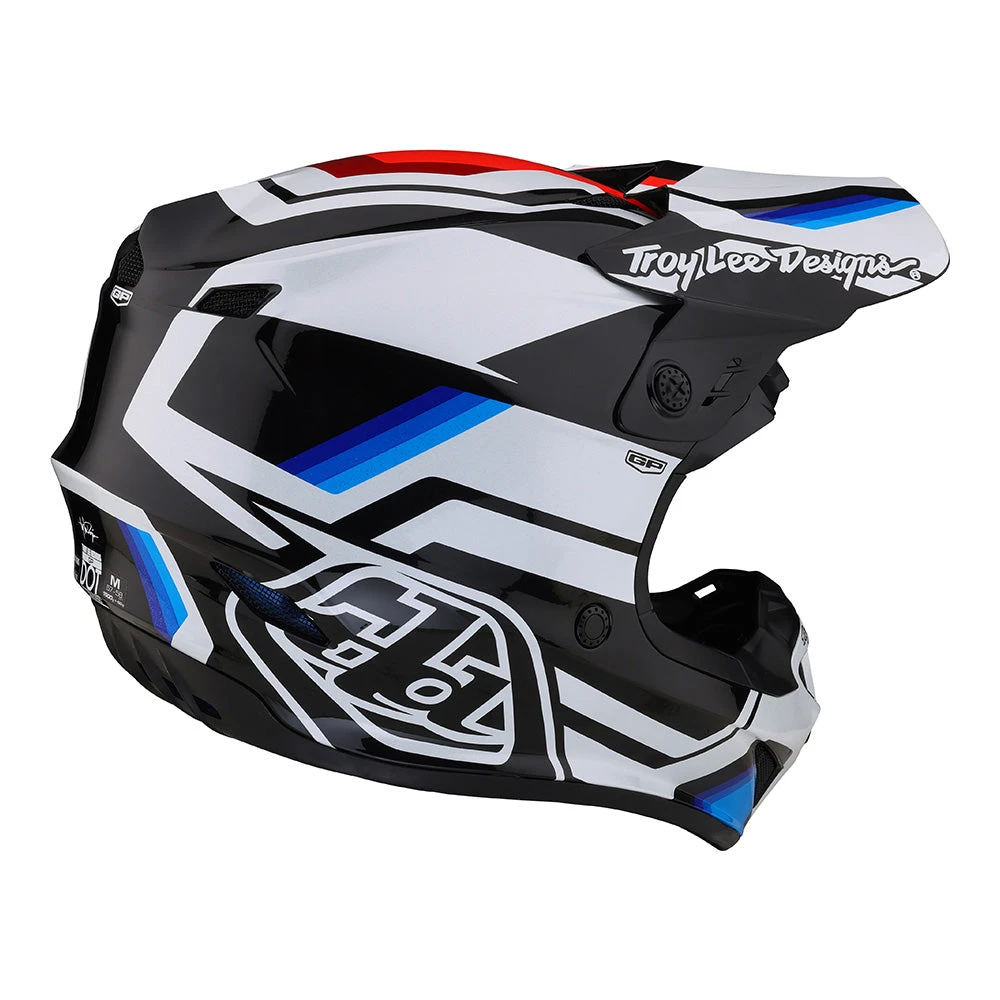 Troy Lee Designs GP Helmet Apex White / Blue - Image 4