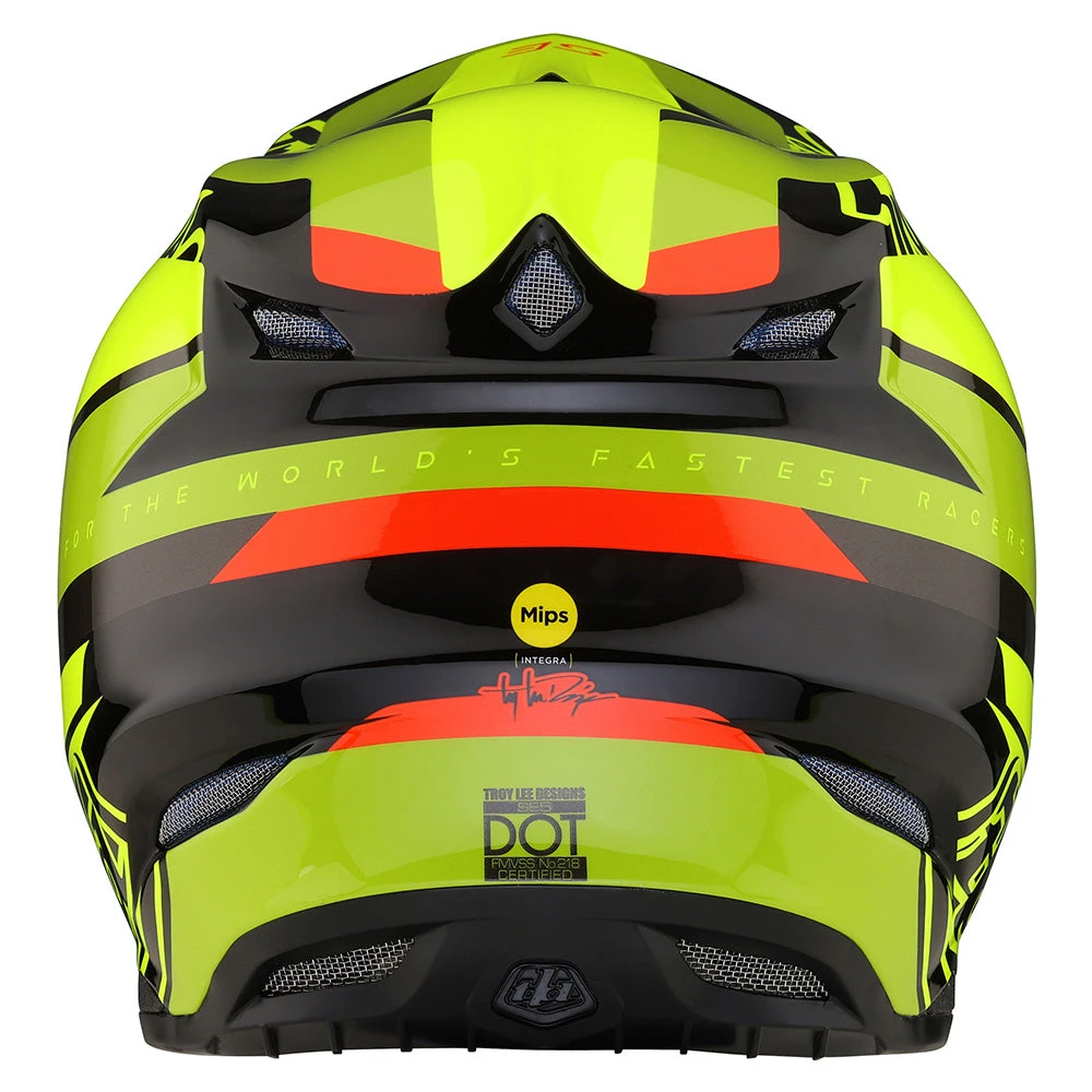Troy Lee Designs SE5 Carbon Helmet W/MIPS Omega Black / Flo Yellow - Image 3