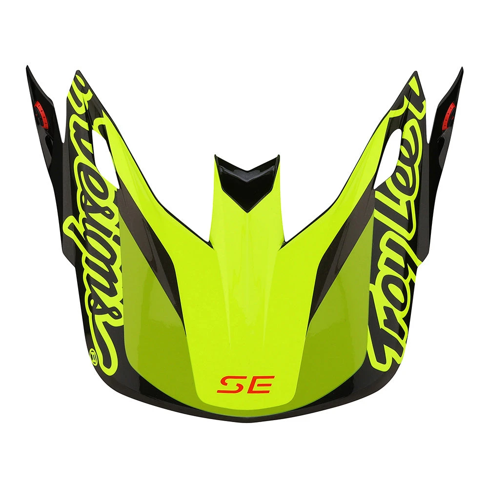 Troy Lee Designs SE5 Carbon Helmet W/MIPS Omega Black / Flo Yellow - Image 9