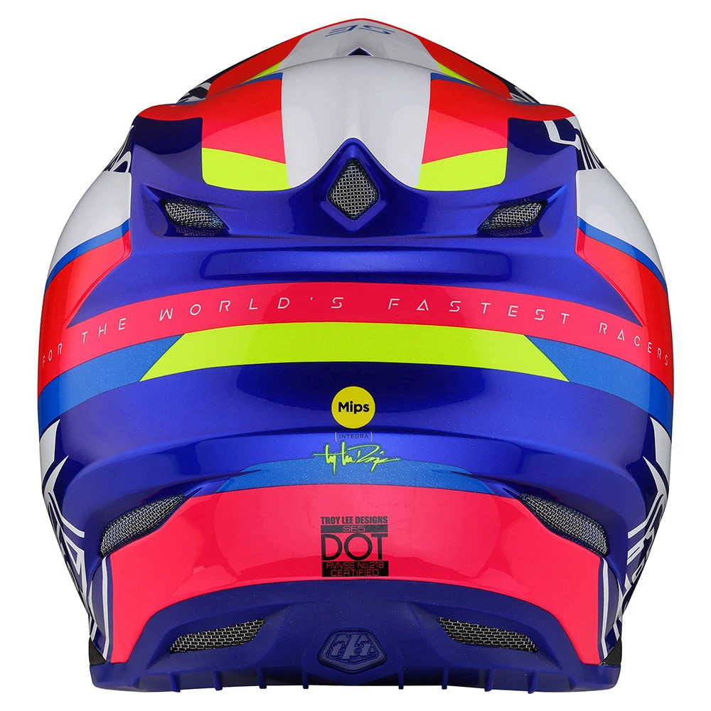 Troy Lee Designs SE5 Composite Helmet W/MIPS Omega Blue - Image 3