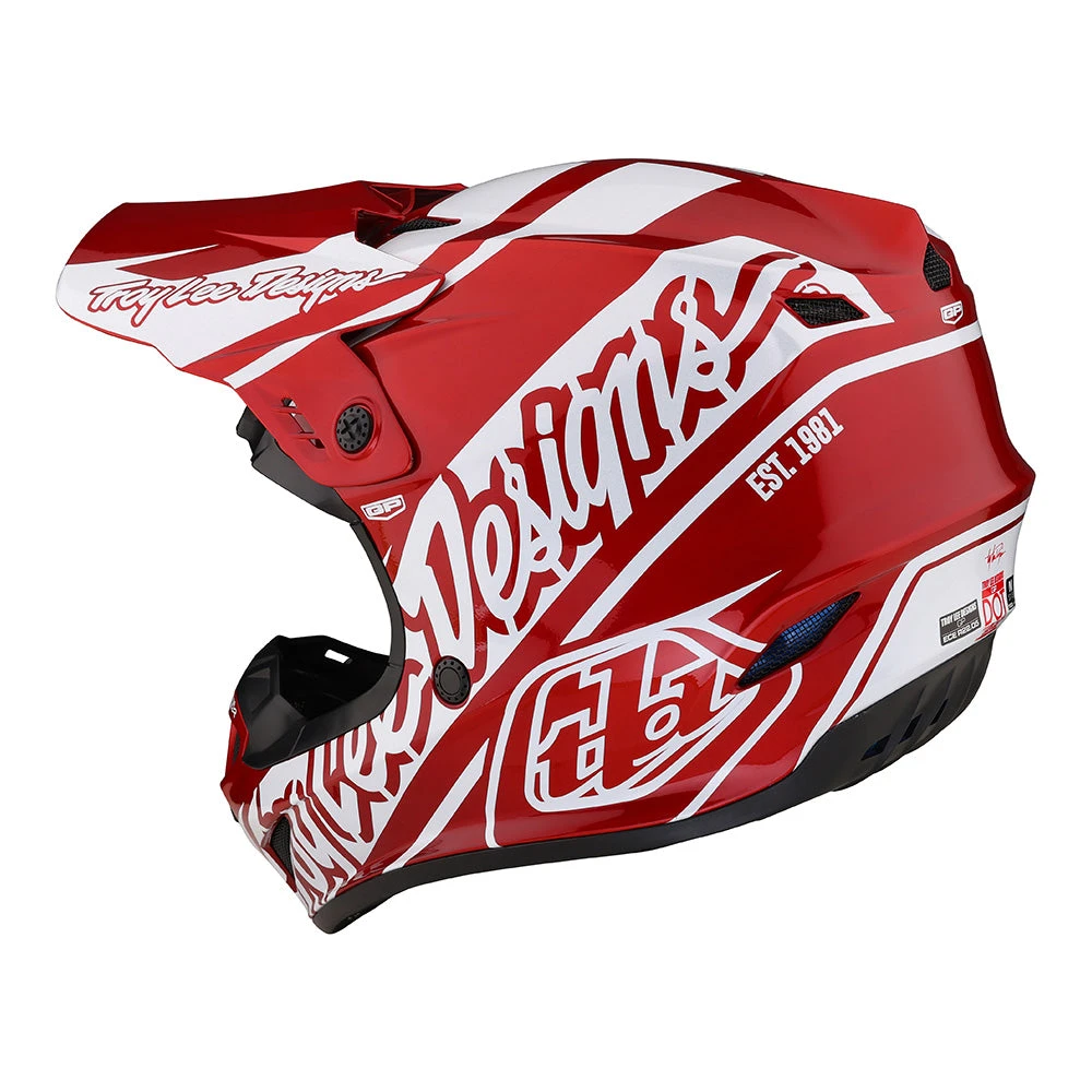 Troy Lee Designs Youth GP Helmet Slice Red / White - Image 2