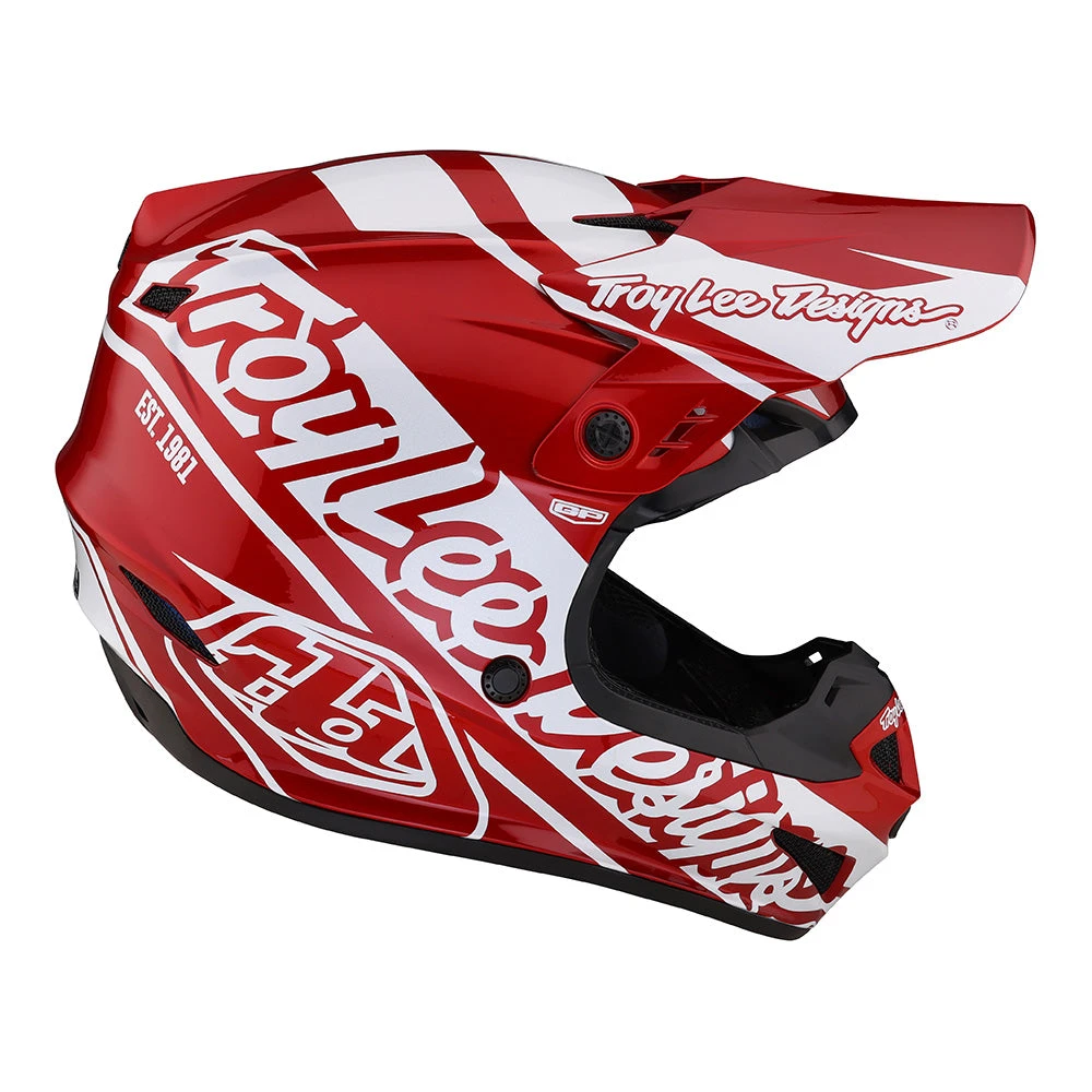 Troy Lee Designs Youth GP Helmet Slice Red / White - Image 5