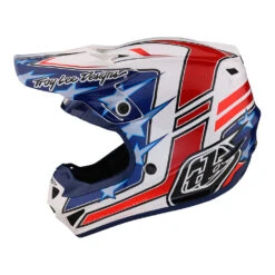 Troy Lee Designs Youth SE4 Polyacrylite Helmet W/MIPS Flagstaff White