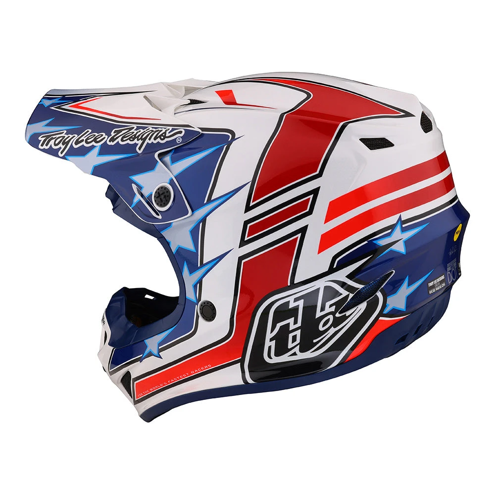 Troy Lee Designs Youth SE4 Polyacrylite Helmet W/MIPS Flagstaff White - Image 2