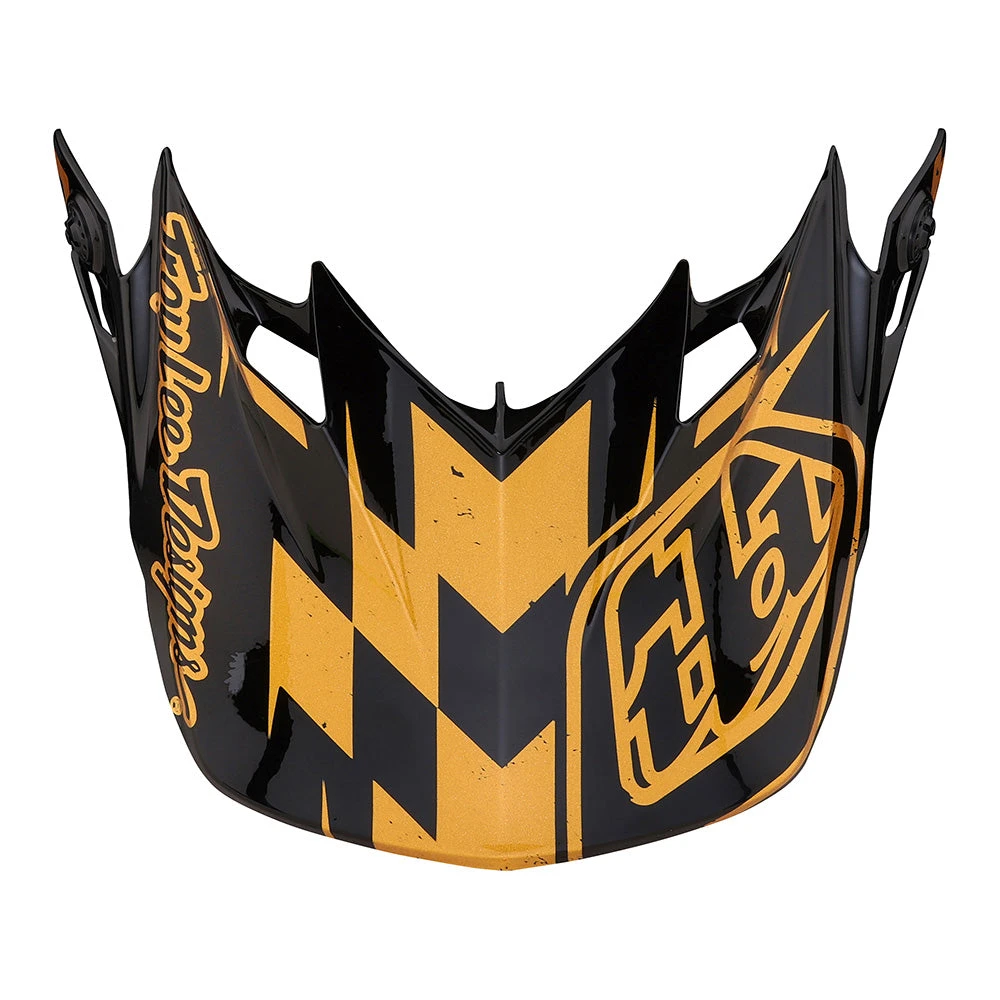 Troy Lee Designs Youth SE4 Polyacrylite Helmet W/MIPS Race Shop Black / Gold - Image 9