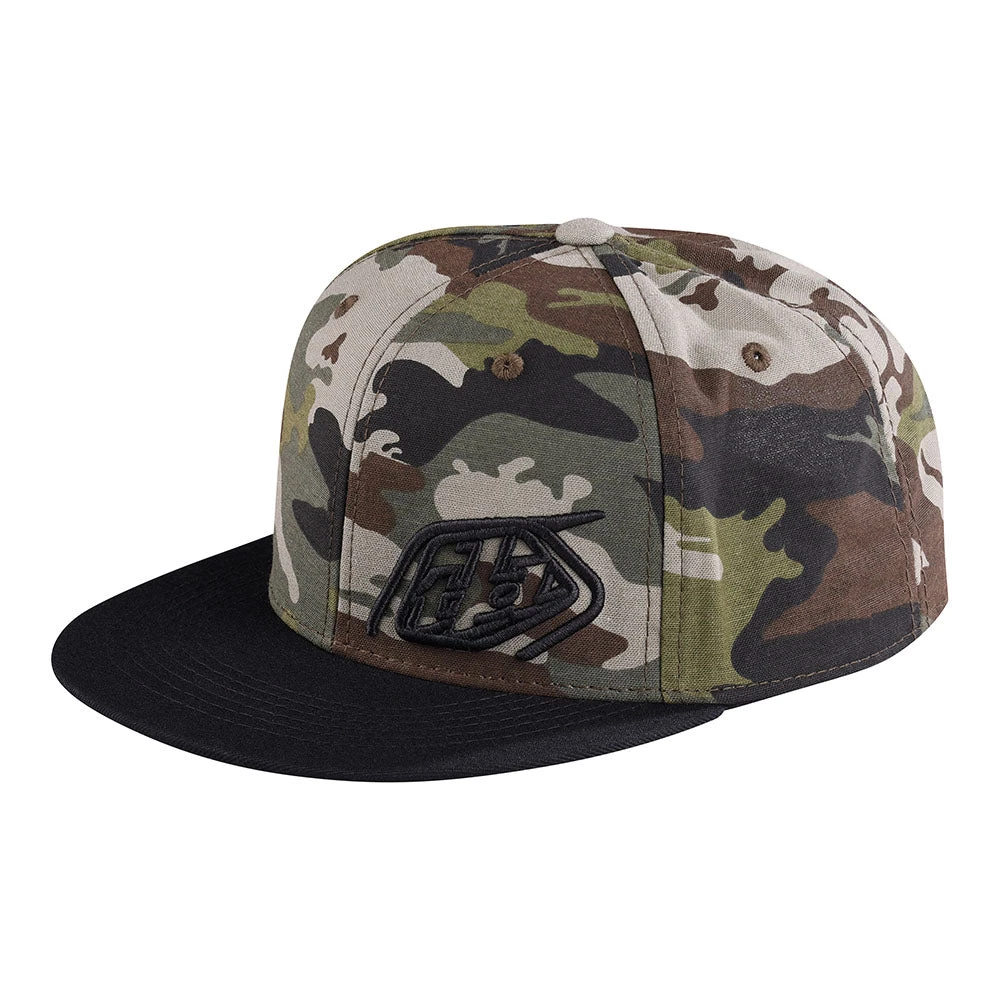 Troy Lee Designs Snapback Hat Slice Camo Army Green / Black