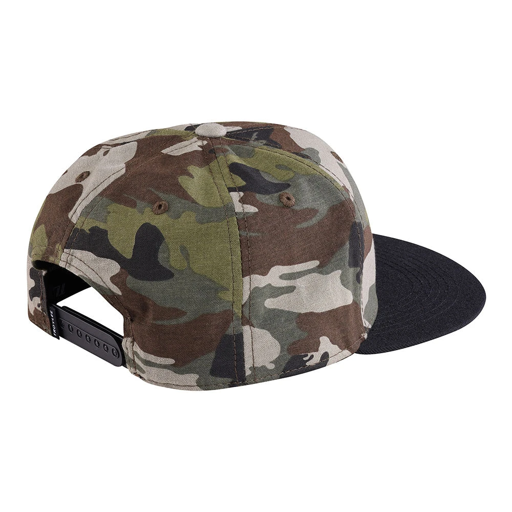 Troy Lee Designs Snapback Hat Slice Camo Army Green / Black - Image 2