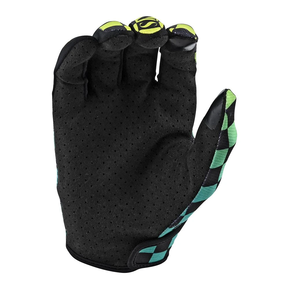 Troy Lee Designs Flowline Glove Checkers Green / Black - Image 2