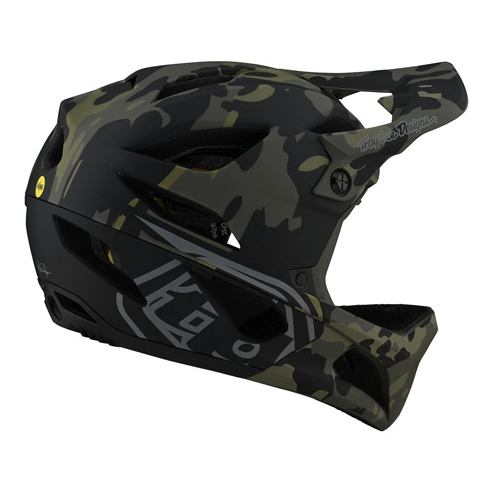 Troy Lee Designs Stage Helmet W/MIPS Camo Olive - Image 2