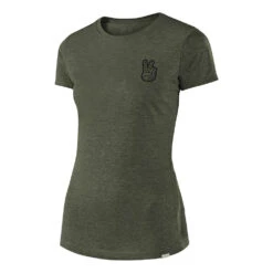 Troy Lee Designs Wmns Short Sleeve Tee Peace & Wheelies Olive